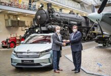 Ένα Skoda Enyaq iV στο Εθνικό Μουσείο Τεχνολογίας της Τσεχίας