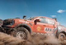 Ένα Ford Ranger Raptor στον αγώνα Baja 1000