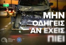 ΕΑΕΕ: «Μην οδηγείς αν έχεις πιεί»