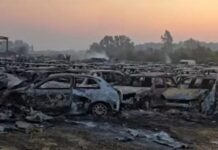 Κάηκαν εκατοντάδες ΙΧ στον πρώην ΟΔΔΥ Πάτρας!