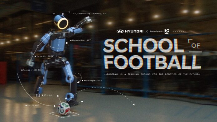 (Image 1) Hyundai Motor Launches “School of Football” Campaign Featuring Boston Dynamics’ Atlas